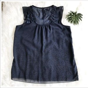 ♥️Gap Navy Blue Polka Dot Sleeveless Coquette Top